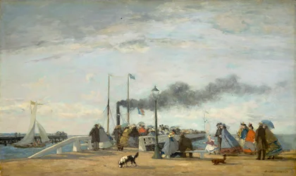 Molo a nábřeží v Trouville, 1863